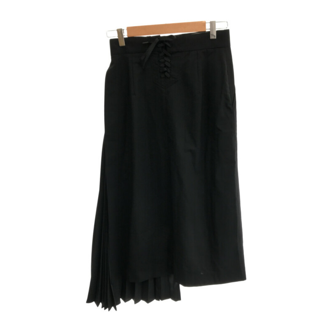 ブラックサイズ新品☆HYKE ハイク　ＭＡＲＩＮＥ　ＰＬＥＡＴＥＤ　ＳＫＩＲＴ　サイズ2