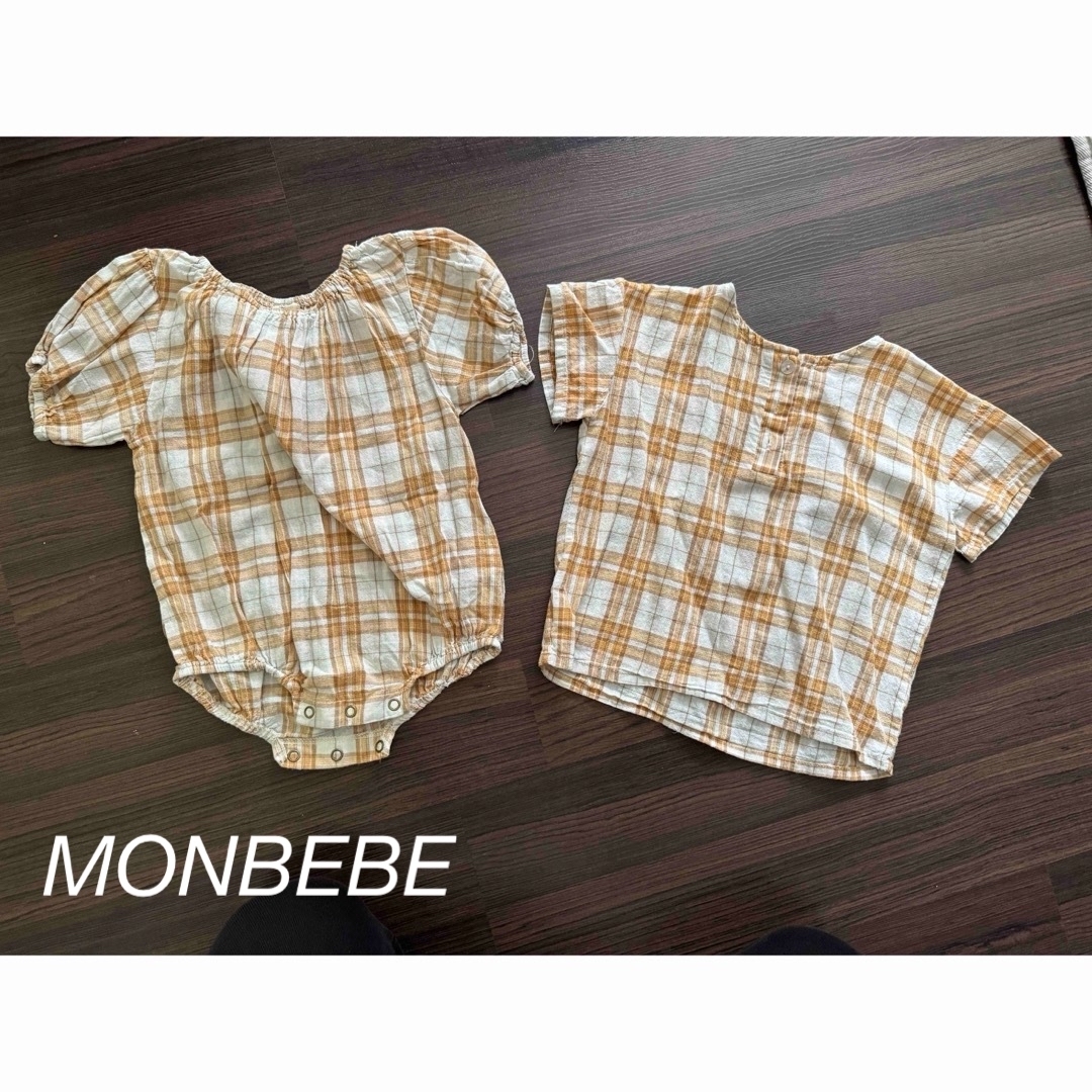 MONBEBE 2枚　Mサイズ キッズ/ベビー/マタニティのキッズ服男の子用(90cm~)(Tシャツ/カットソー)の商品写真