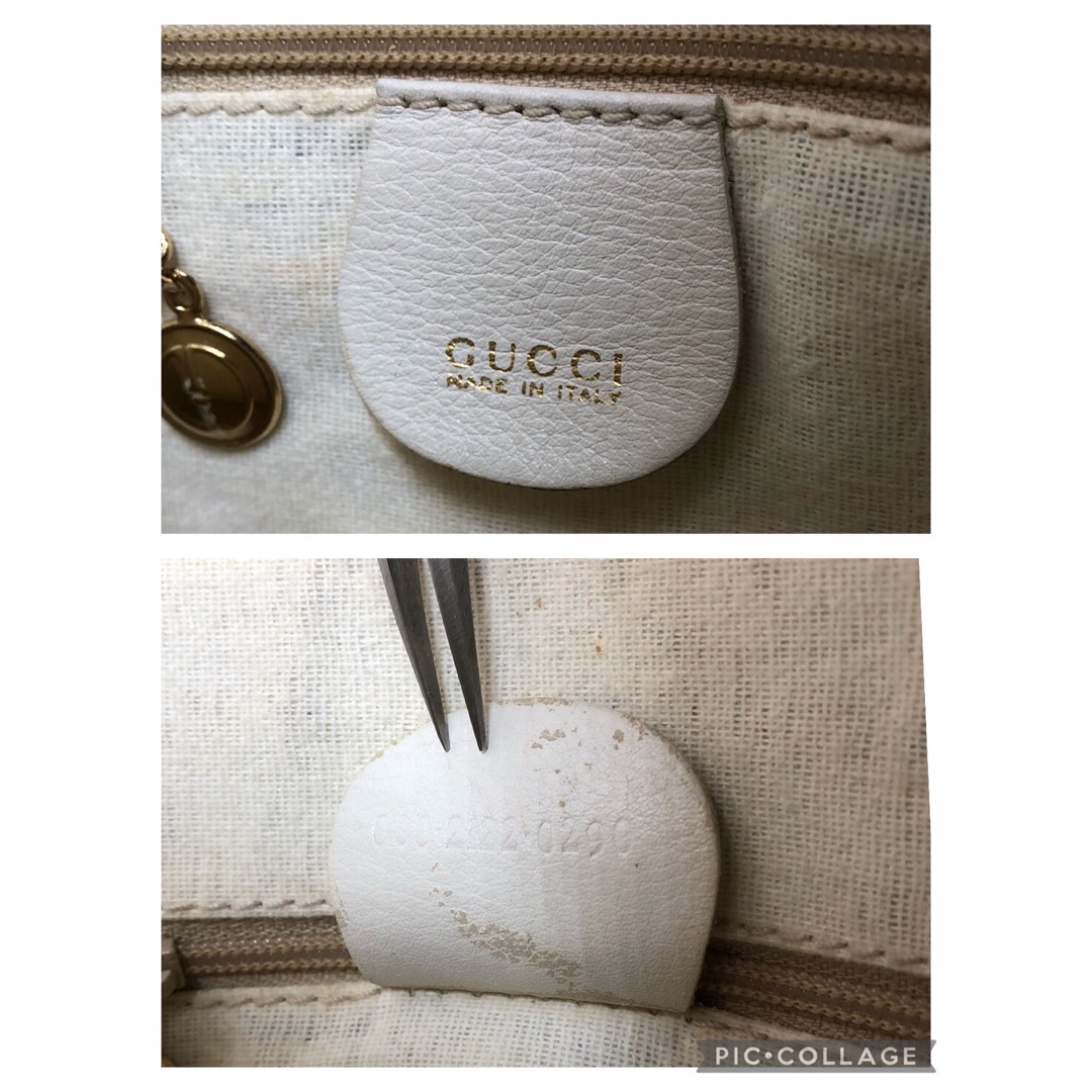 Gucci(グッチ)のGUCCIグッチ　2way レザー　バンブーハンドバッグ　ショップカード付き レディースのバッグ(ハンドバッグ)の商品写真