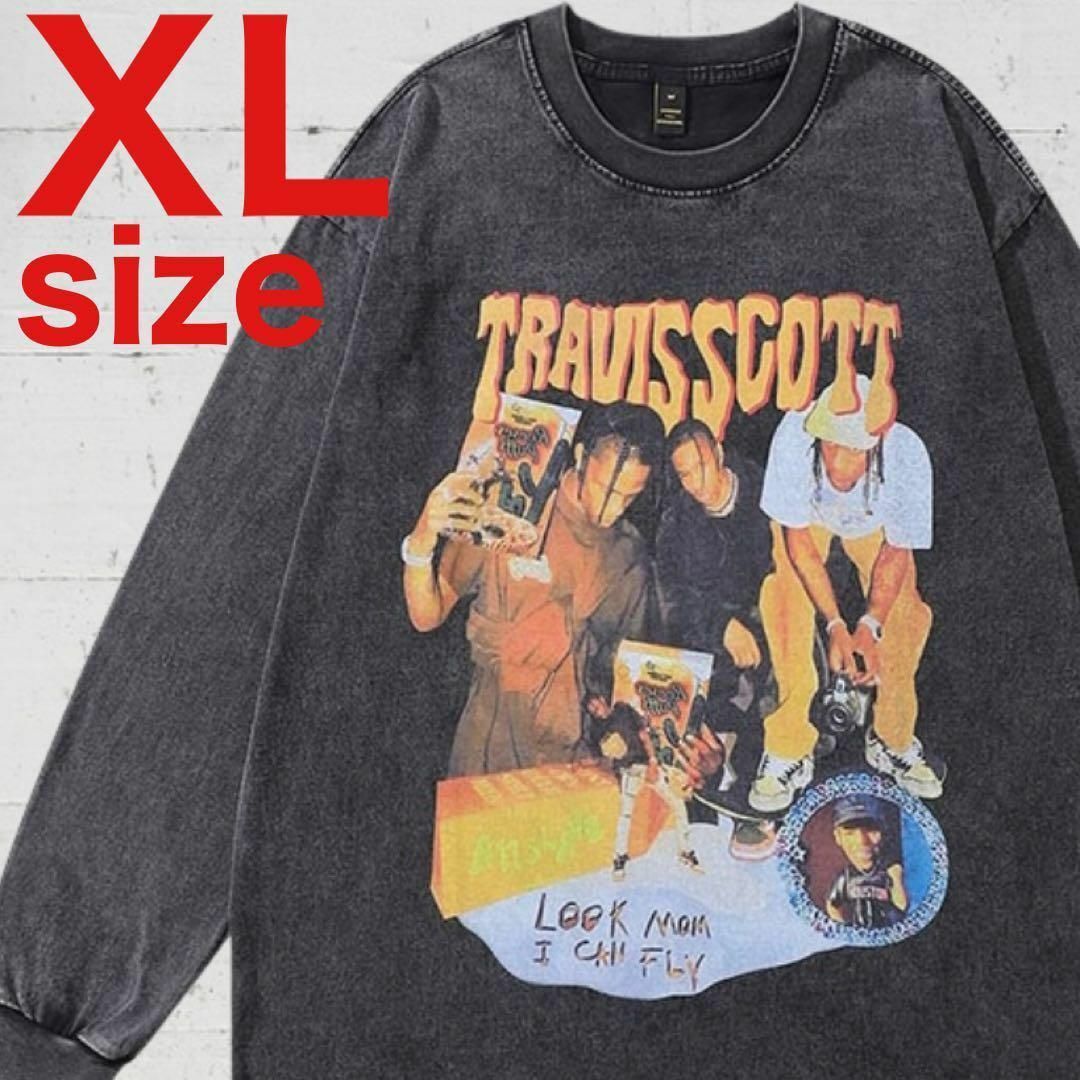 TRAVIS SCOTT　トラヴィス　Look Mom　Tシャツ　ブラック　XL