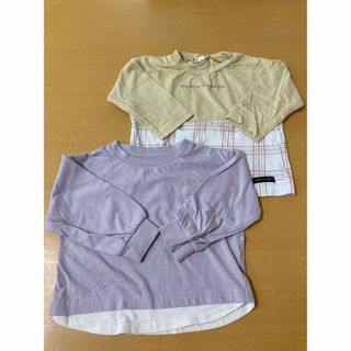 ニシマツヤ(西松屋)の【ベビー服】西松屋★長袖 薄手ロンT 2枚セット★90サイズ(Tシャツ/カットソー)