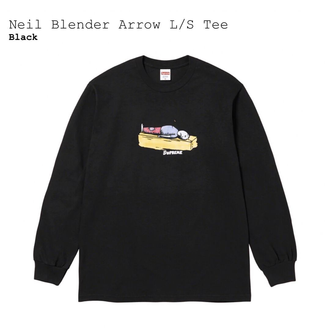 シュプリーム　Arrow L/S Tee　黒XL