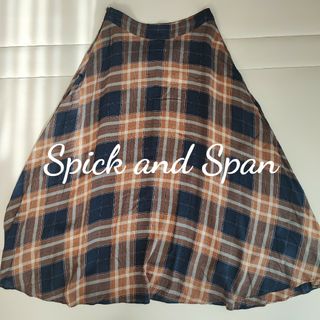 スピックアンドスパン(Spick & Span)のSpick and Span　チェック　スカート(ロングスカート)