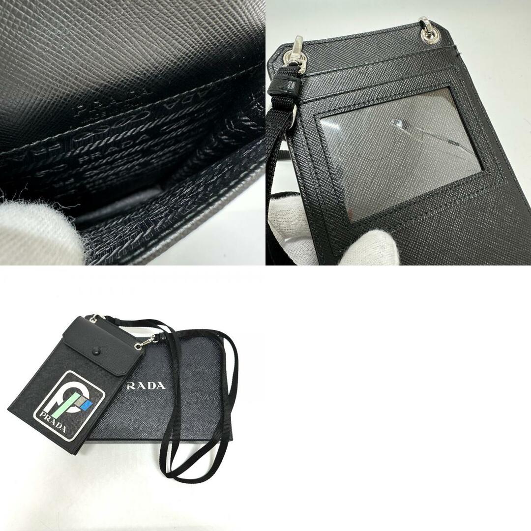 プラダ PRADA ロゴ 2ZH068 ネックポーチ ネックウォレット スマホケース ポシェット スマホポーチ ショルダーバッグ サフィアーノレザー ブラック