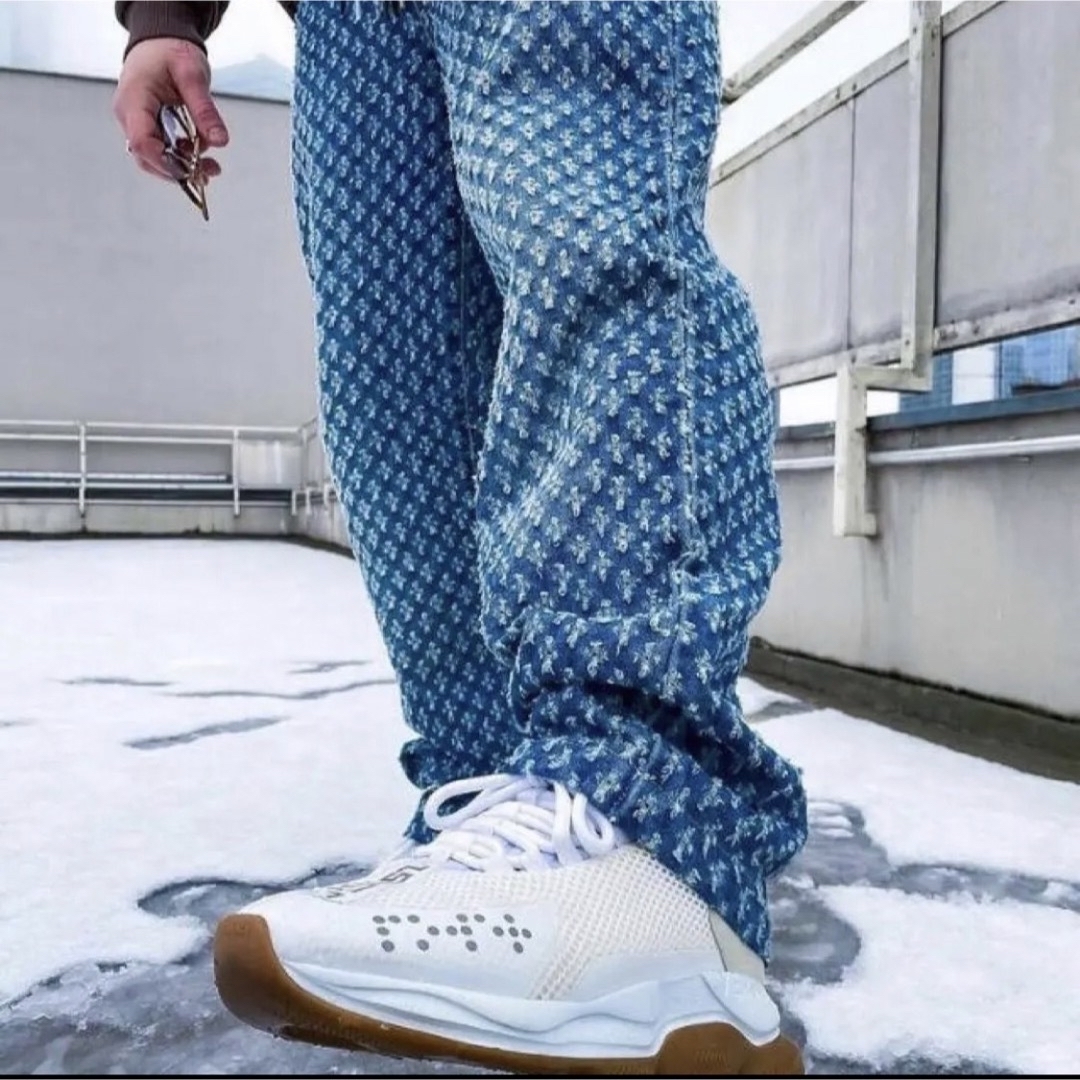 【未使用品】JADED LONDON ダメージジーンズ ブルー デニム パンツ