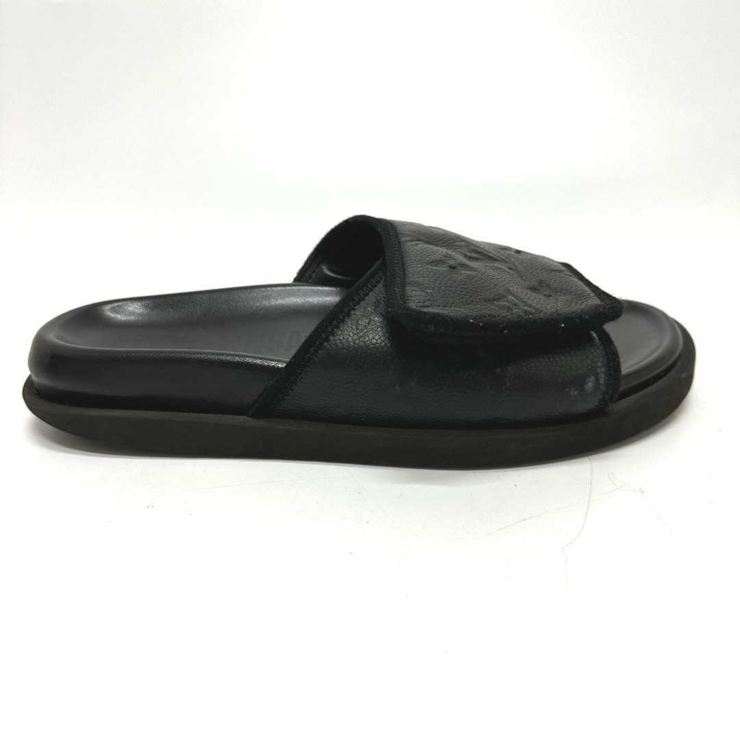 LOUIS VUITTON(ルイヴィトン)のルイヴィトン LOUIS VUITTON マイアミ・ライン ミュール NBAコラボ 靴 サンダル レザー ブラック メンズの靴/シューズ(サンダル)の商品写真