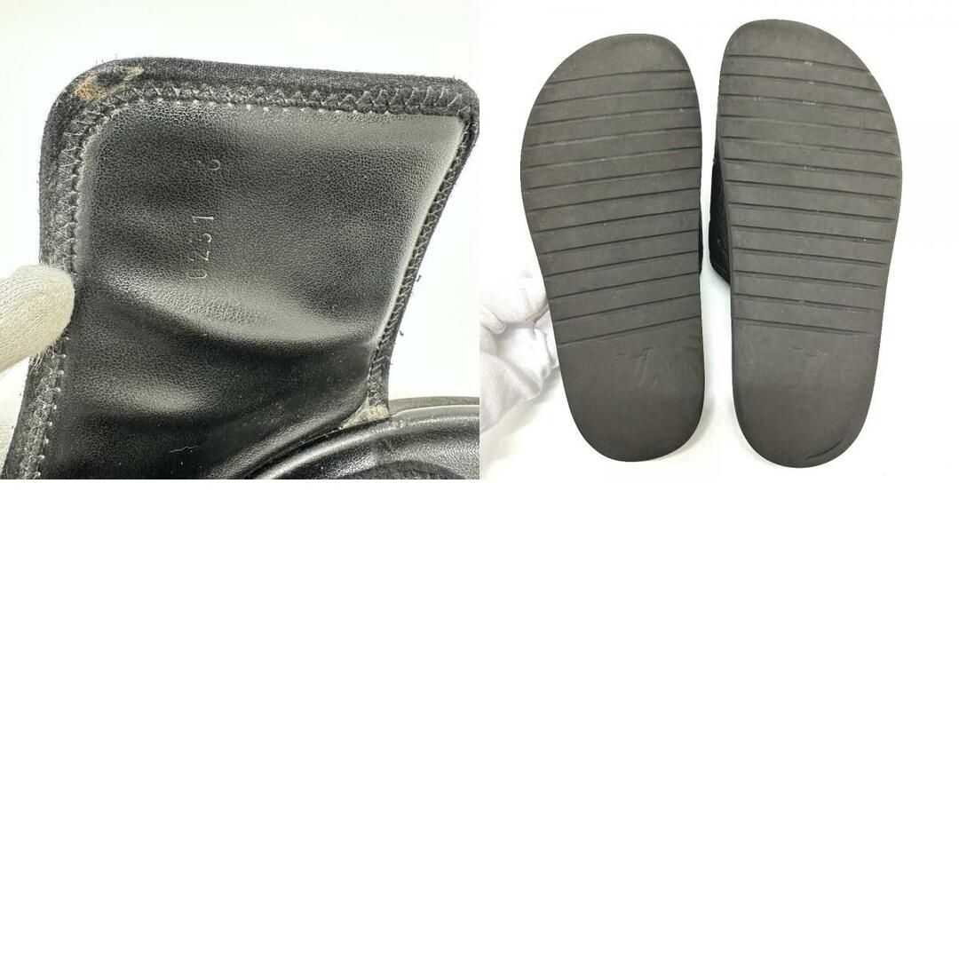 LOUIS VUITTON(ルイヴィトン)のルイヴィトン LOUIS VUITTON マイアミ・ライン ミュール NBAコラボ 靴 サンダル レザー ブラック メンズの靴/シューズ(サンダル)の商品写真