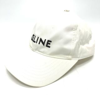 セリーヌ(celine)のセリーヌ CELINE エンブロイダリー ベースボールキャップ  2AUS9969P 帽子 キャップ帽 ベースボール キャップ コットン ホワイト(キャップ)