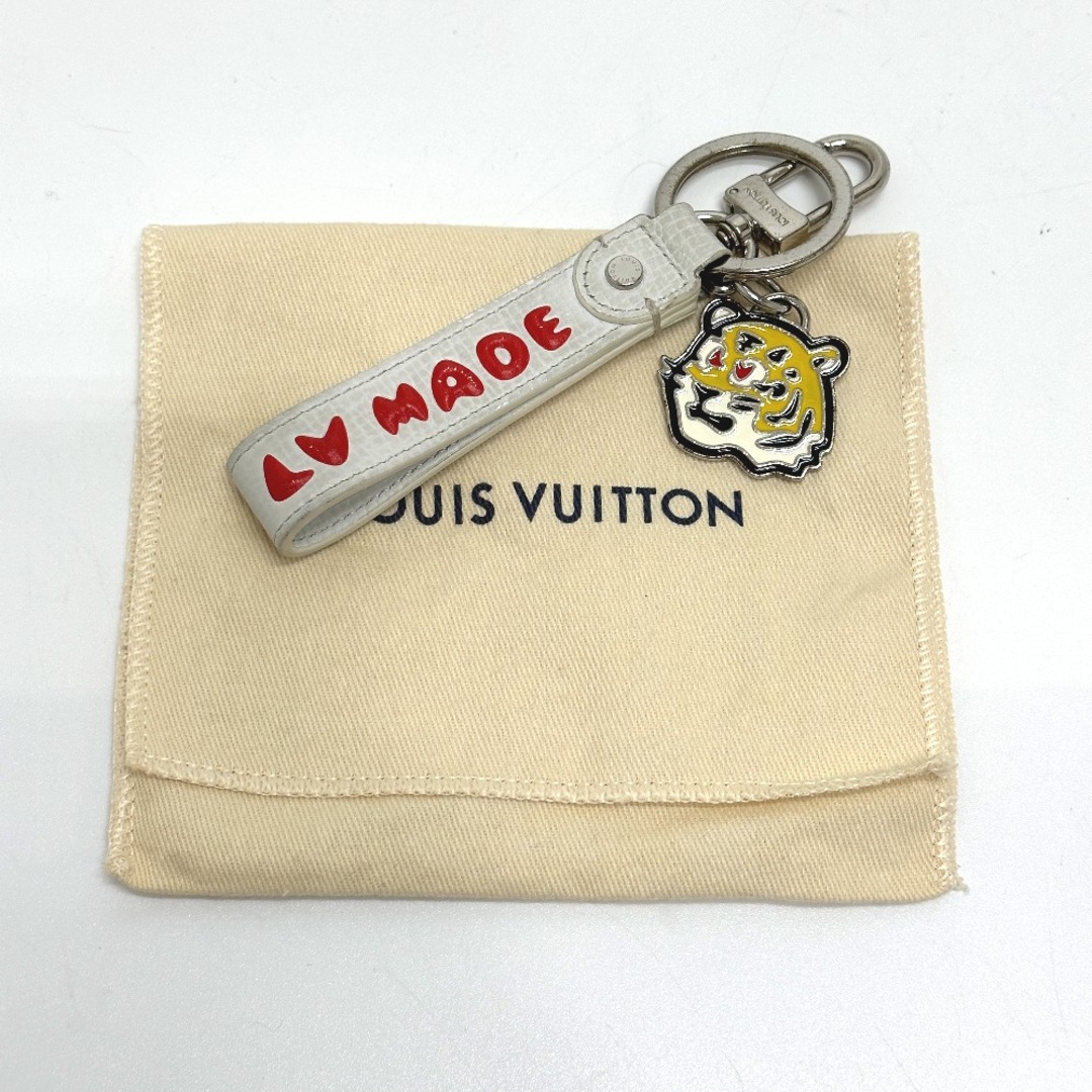 ルイヴィトン LOUIS VUITTON ドラゴンヌ・LV MADE  MP3225 NIGOコラボ ストラップ バッグチャーム キーホルダー レザー ホワイト