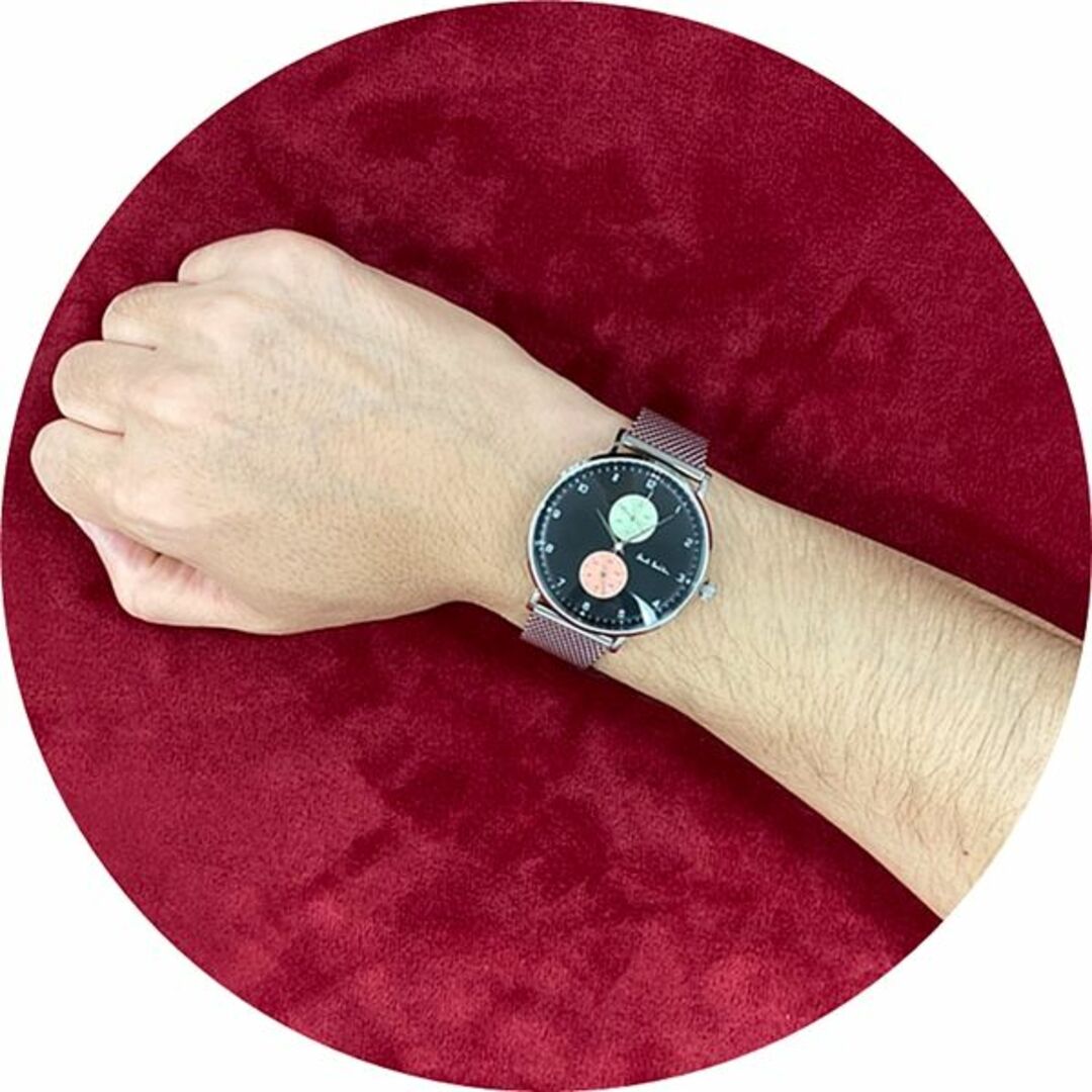 Paul Smith(ポールスミス)のポールスミス 時計 メンズ 腕時計 トラック 42mm ブラック文字盤 シルバー メッシュ ステンレス PS0070006 メンズの時計(腕時計(アナログ))の商品写真