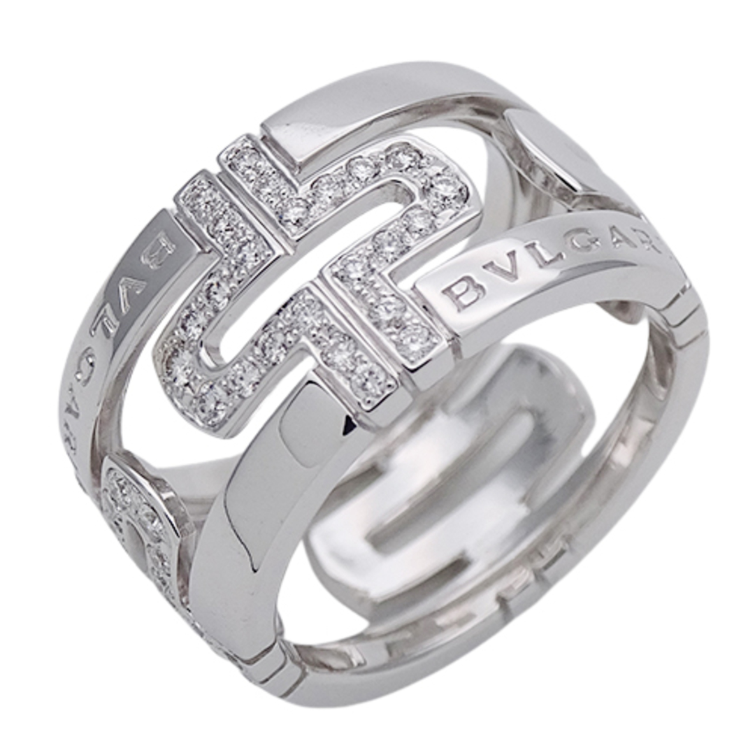 ブルガリ BVLGARI リング レディース メンズ ブランド 指輪 750WG ダイヤモンド パレンテシ ホワイトゴールド #54 約13.5号 ジュエリー 磨き済み