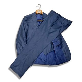 ロロピアーナ(LORO PIANA)のLoro Piana ロロ ピアーナ ビスポーク 正規品 シングル 3B ウール スリーピース スーツ 無地 ネイビー メンズ イタリア製 WISH Super 170(セットアップ)