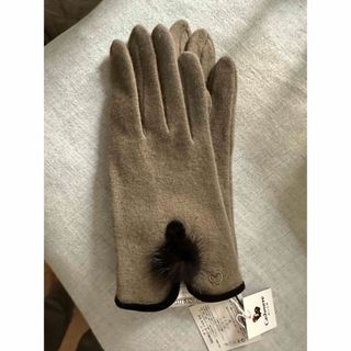 新品未使用ミラショーンカシミヤレザーグローブ手袋カシミア