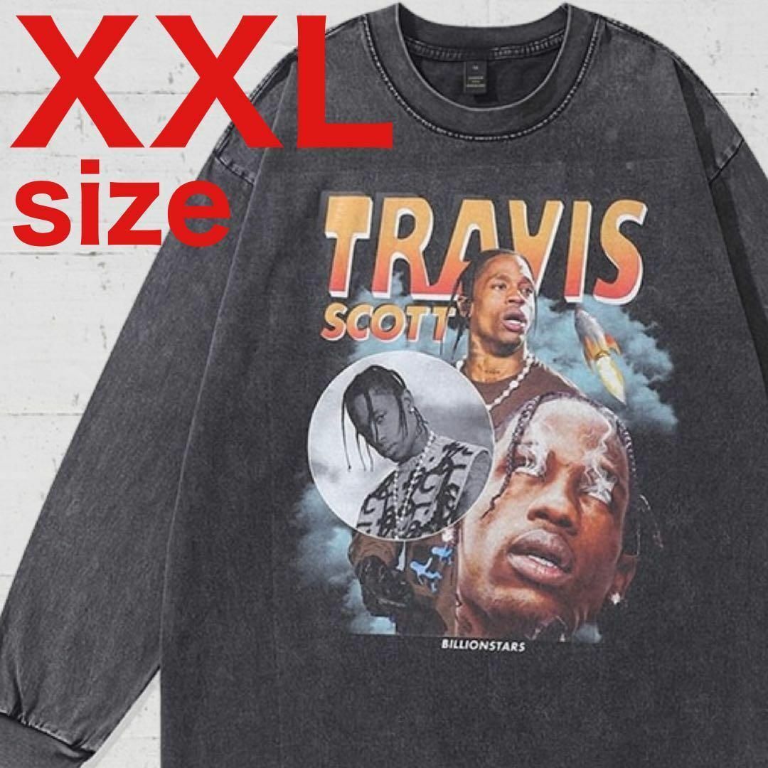 TRAVIS SCOTT　トラヴィス　ロケット　長袖　Tシャツ　ブラック　XXL