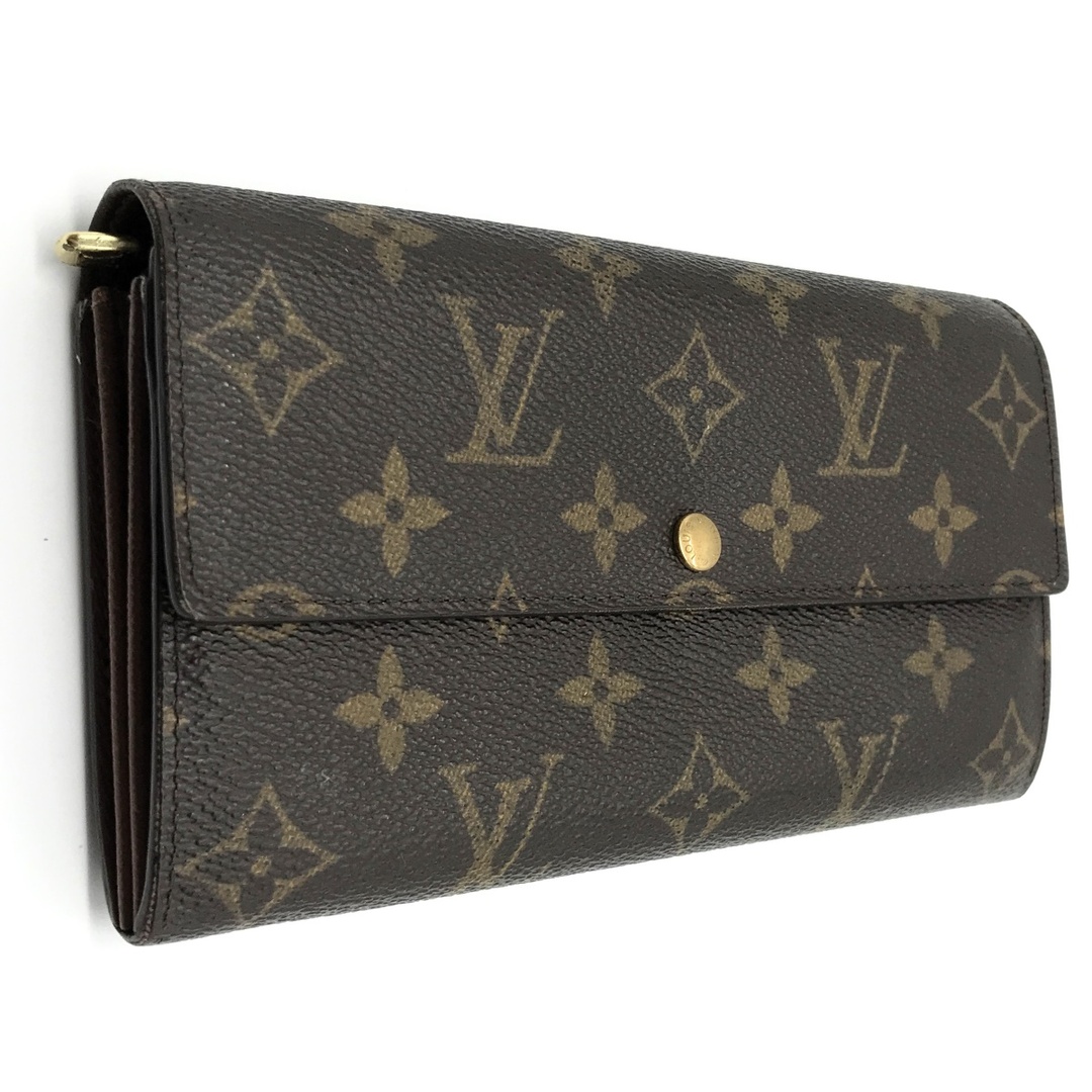 LOUIS VUITTON ルイ・ヴィトン ポシェット ポルト・モネ・クレディ モノグラム 長財布 財布 ブラウン PVC レディース メンズ M61726 USED 2