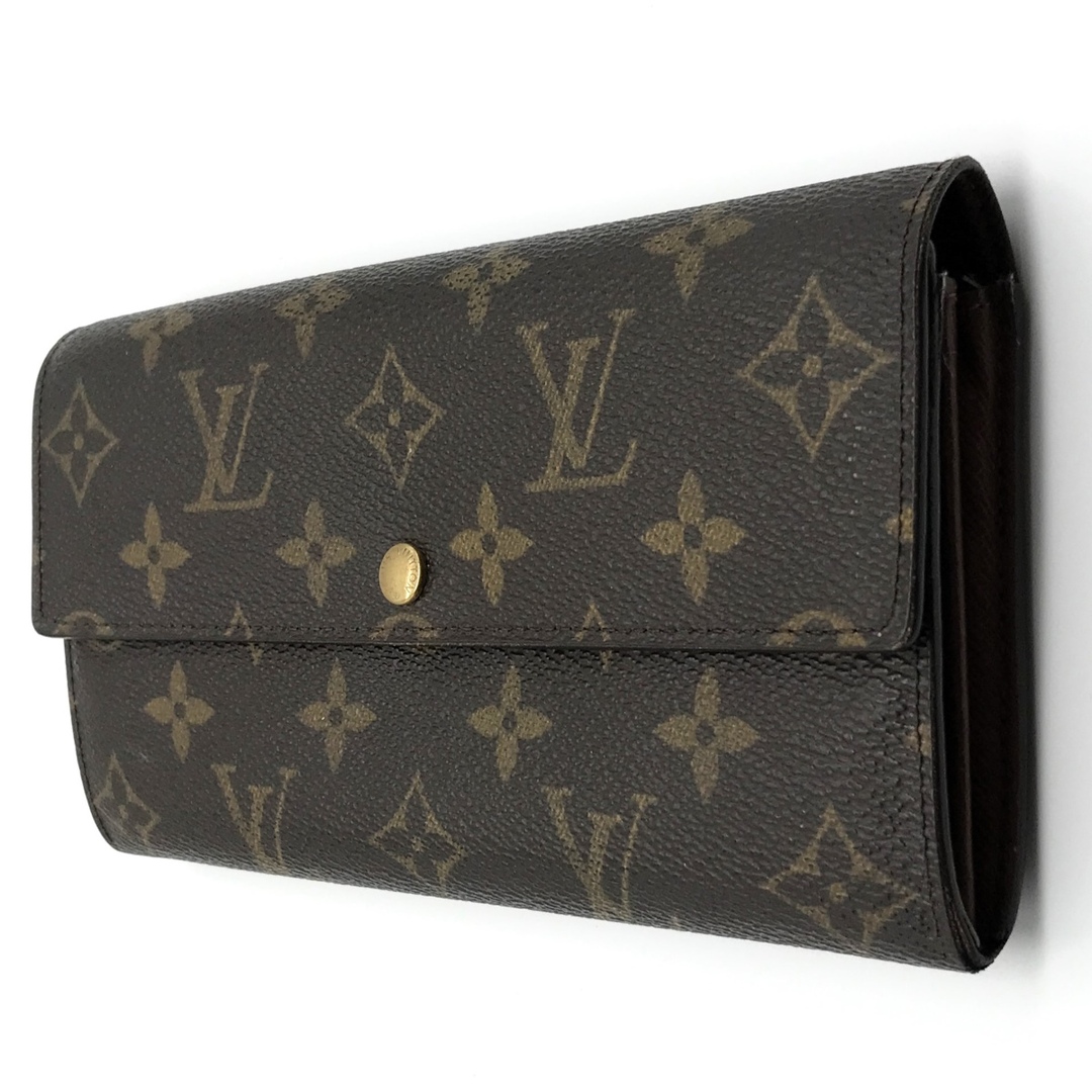 LOUIS VUITTON ルイ・ヴィトン ポシェット ポルト・モネ・クレディ モノグラム 長財布 財布 ブラウン PVC レディース メンズ M61726 USED 3