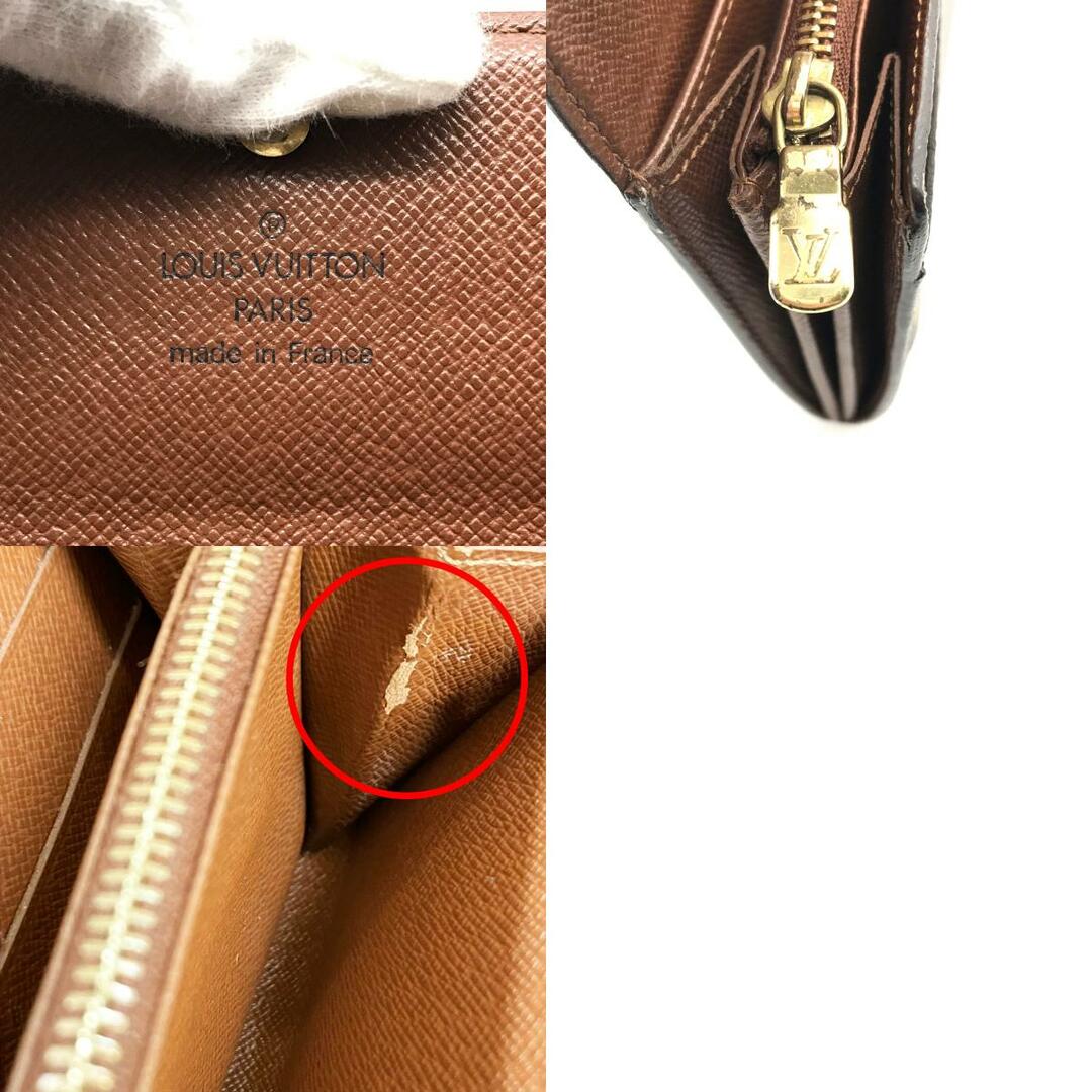 LOUIS VUITTON ルイ・ヴィトン ポシェット ポルト・モネ・クレディ モノグラム 長財布 財布 ブラウン PVC レディース メンズ M61726 USED 9