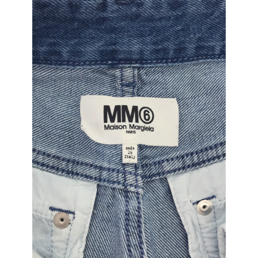 MM6(エムエムシックス)のMM6 エムエムシックス 16AW クロップドストレートデニムパンツ ブルー 40 レディースのパンツ(デニム/ジーンズ)の商品写真