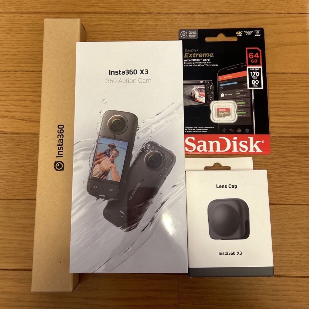 Insta360 X3 アクションカメラ 付属品 4点セット