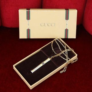 グッチ(Gucci)のGUCCI　グッチ 　シェリーライン 香水ボトル ネックレス・箱付・良品(ネックレス)