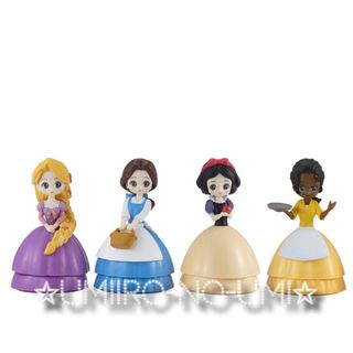 ディズニー(Disney)のガチャガチャ ディズニープリンセス カプキャラ ヒロインドール 全4種 セット(キャラクターグッズ)