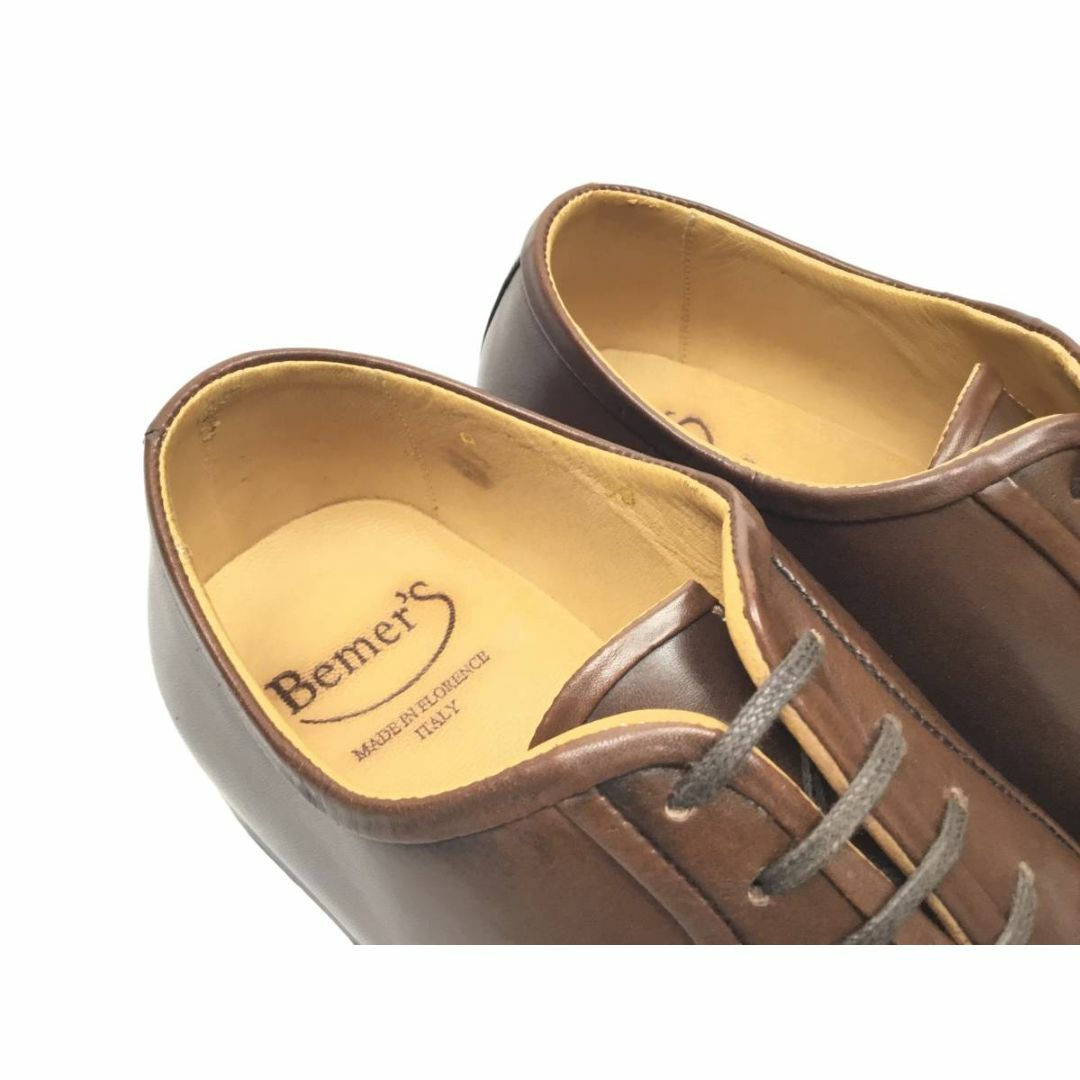 伊製 Bemer's ステファノベーメル スワールトゥシューズ ブラウン 38 メンズの靴/シューズ(ドレス/ビジネス)の商品写真