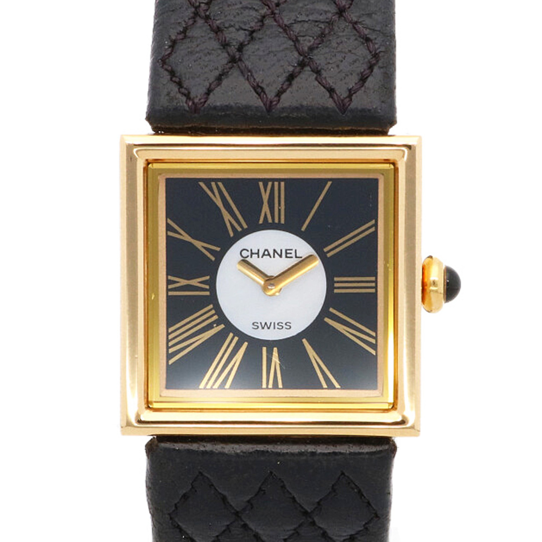 シャネル CHANEL マドモアゼル 腕時計 時計 18金 K18イエローゴールド クオーツ レディース 1年保証