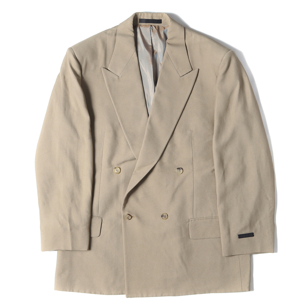 FEAR OF GOD フィアオブゴッド ジャケット サイズ:46 カリフォルニア ブレザー ダブルブレスト テーラード ジャケット 7TH COLLECTION / California Blazer Jacket ベージュ イタリア製 アウター ブルゾン【メンズ】【美品】