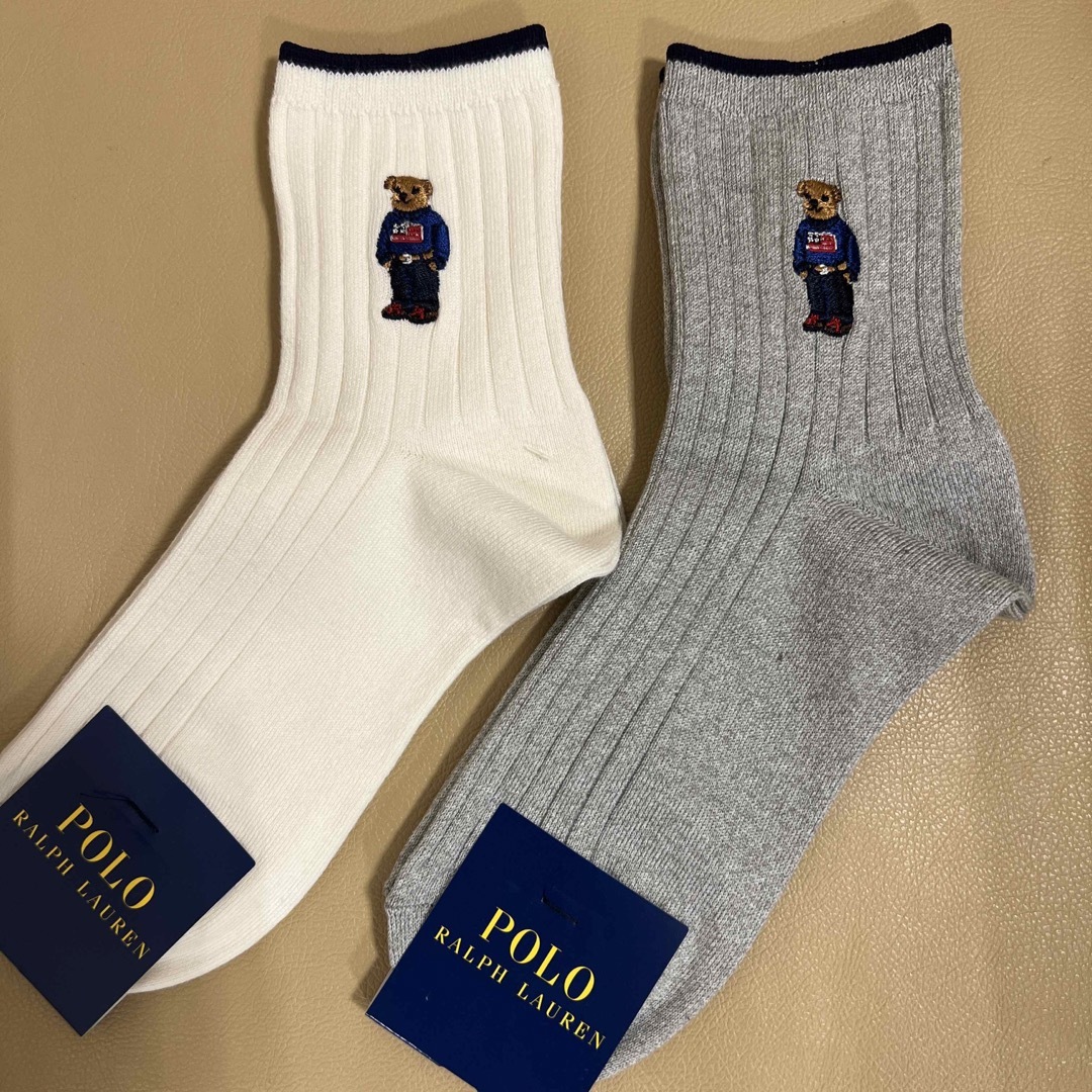 POLO RALPH LAUREN(ポロラルフローレン)のyun様専用　新品　女性　ポロラルフローレン　ベアー柄ソックス2足 レディースのレッグウェア(ソックス)の商品写真