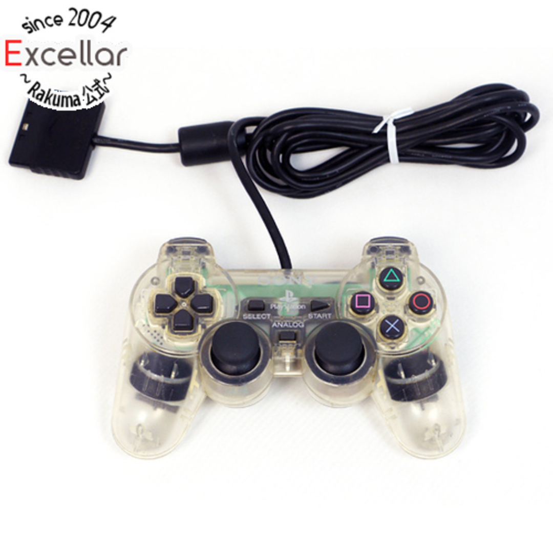 PlayStation2(プレイステーション2)のSONY　アナログコントローラ DUALSHOCK2　SCPH-10010C　クリスタル エンタメ/ホビーのゲームソフト/ゲーム機本体(その他)の商品写真