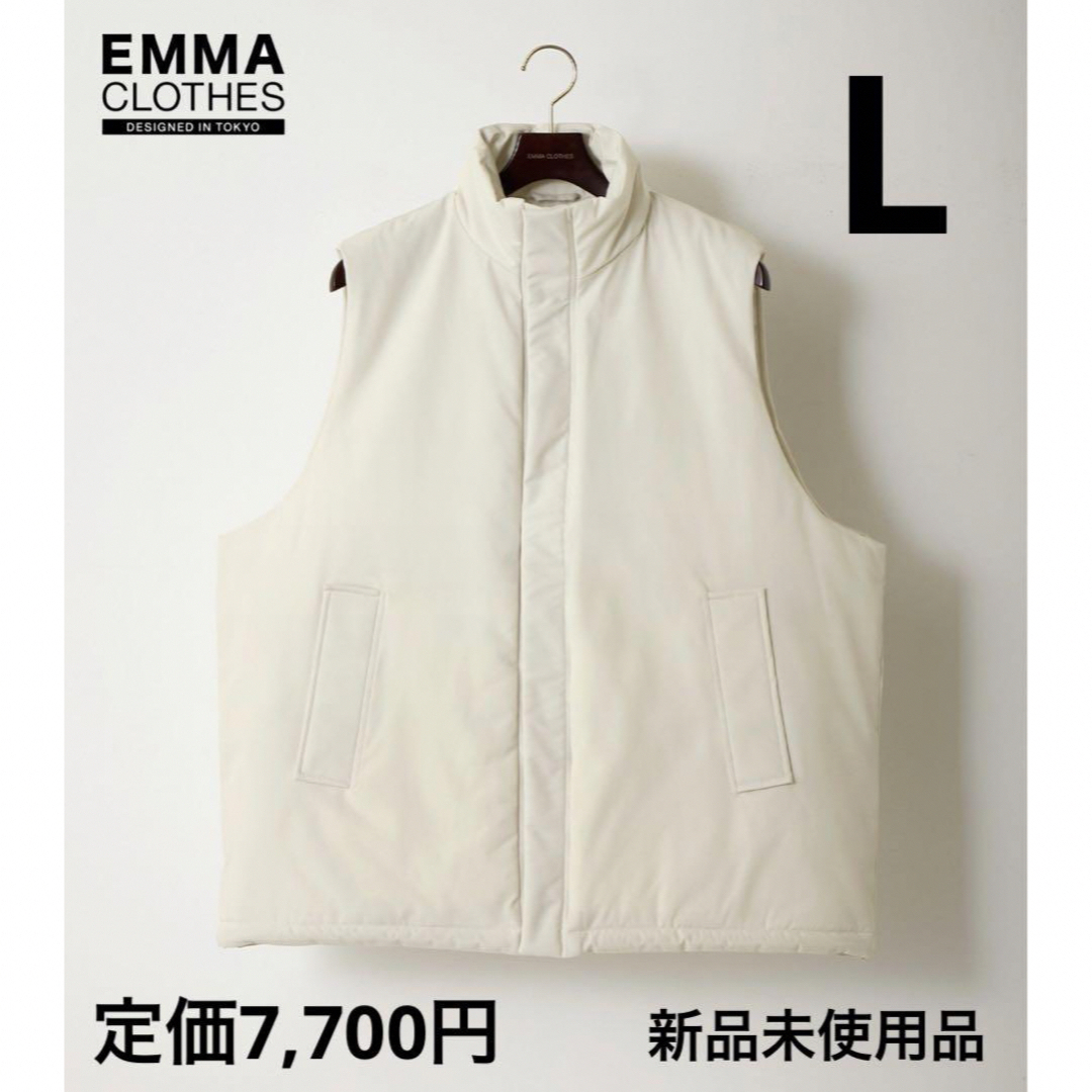 【新品】EMMA CLOTHES パデッドバルーンオーバーベスト ライトベージュ