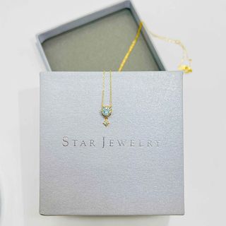 スタージュエリー(STAR JEWELRY)のK18  スタージュエリー ブルートパーズ　ダイヤモンド　ペンダントネックレス(ネックレス)