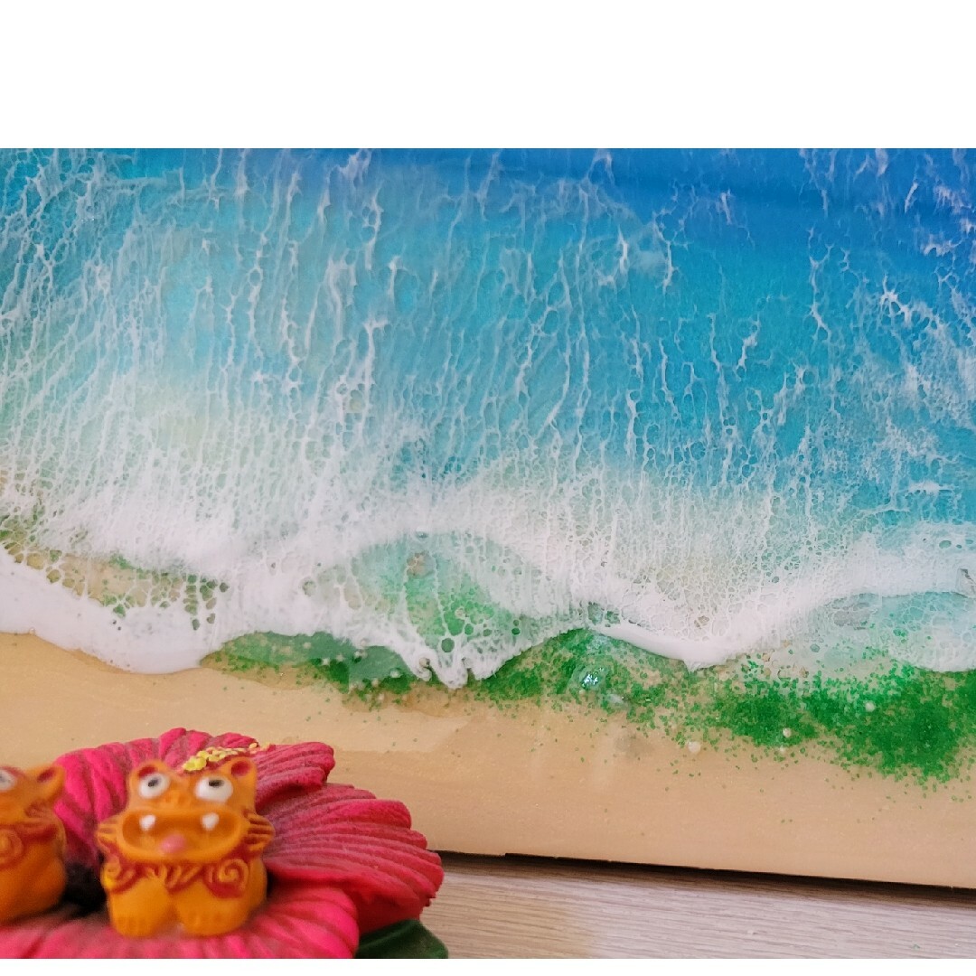 海を感じるインテリア　レジンオーシャン　SMsize ハンドメイドのインテリア/家具(アート/写真)の商品写真