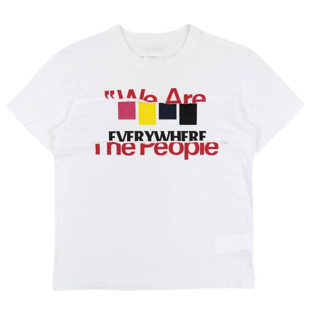 美品 サカイ 21SS アーカイブミックス 半袖Tシャツ メンズ 白 0 ロゴプリント We Are The People sacai |  フリマアプリ ラクマ