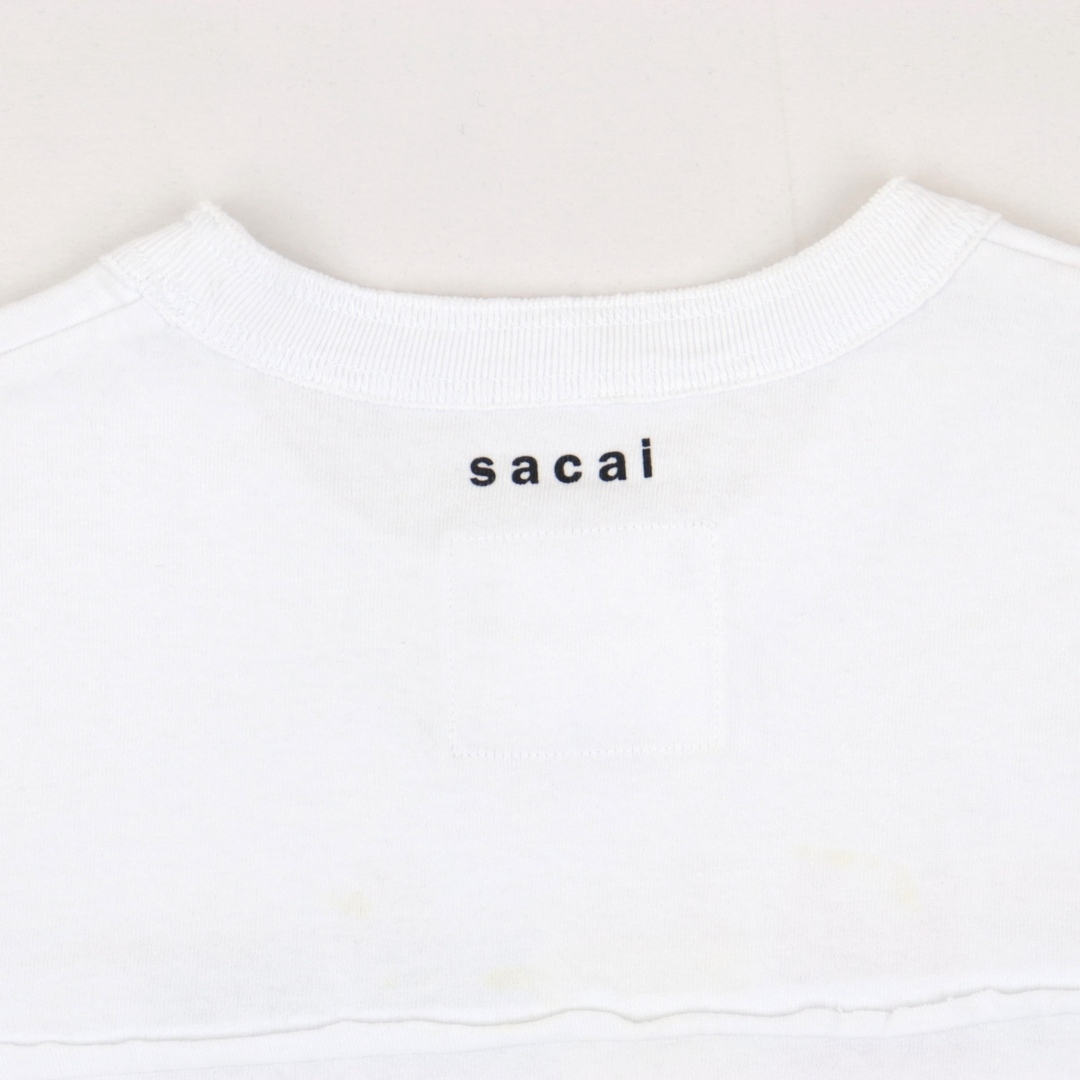 美品 サカイ 21SS アーカイブミックス 半袖Tシャツ メンズ 白 0 ロゴプリント We Are The People sacai 4