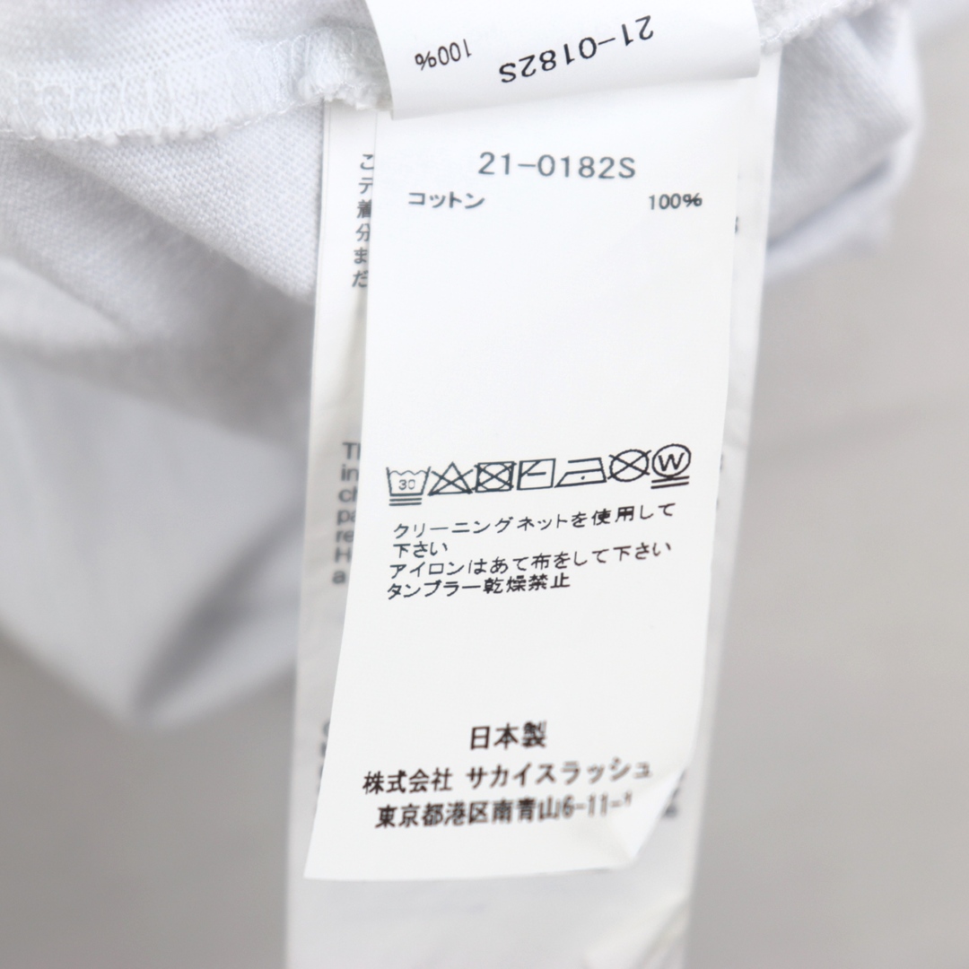 美品 サカイ 21SS アーカイブミックス 半袖Tシャツ メンズ 白 0 ロゴプリント We Are The People sacai 7