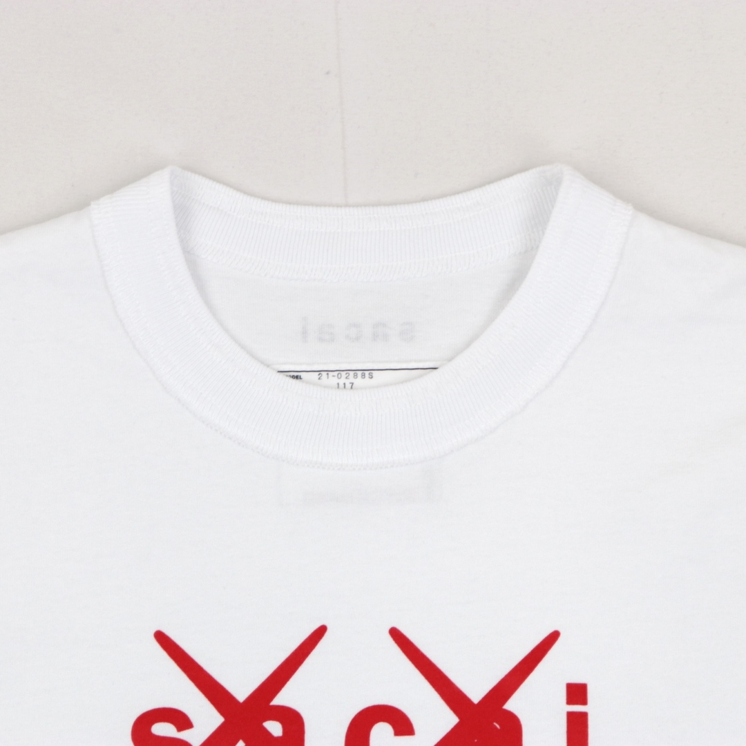 sacai x KAWS Flock Print T-Shirt サカイ カウズ