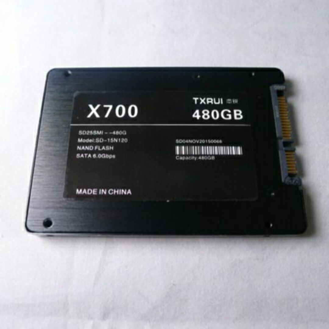 10000014【新品未使用】送料無料 TXRui ノートPC用SSD X700 480GB　2.5インチ