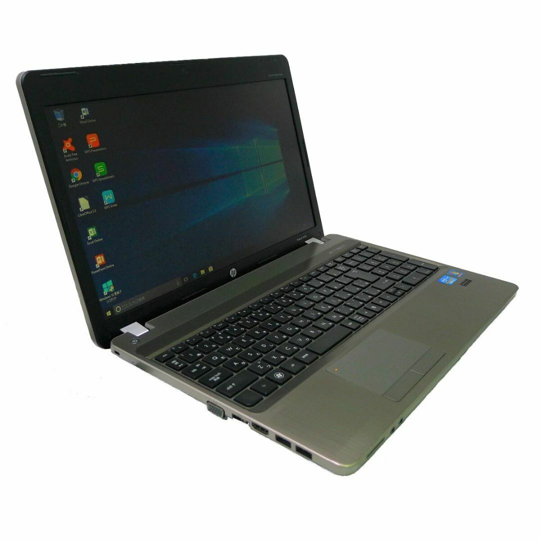 HP ProBook 4530sCore i5 4GB 新品SSD480GB DVD-ROM 無線LAN Windows10 64bitWPSOffice 15.6インチ 中古 中古パソコン 【中古】 ノートパソコン スマホ/家電/カメラのPC/タブレット(ノートPC)の商品写真