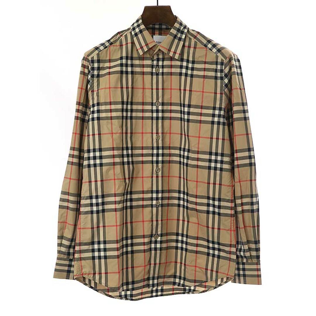 BURBERRY(バーバリー)のBURBERRY バーバリー コットンノバチェックレギュラーカラーシャツ ベージュ S メンズのトップス(シャツ)の商品写真