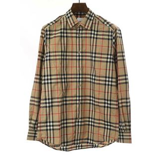 バーバリー(BURBERRY)のBURBERRY バーバリー コットンノバチェックレギュラーカラーシャツ ベージュ S(シャツ)