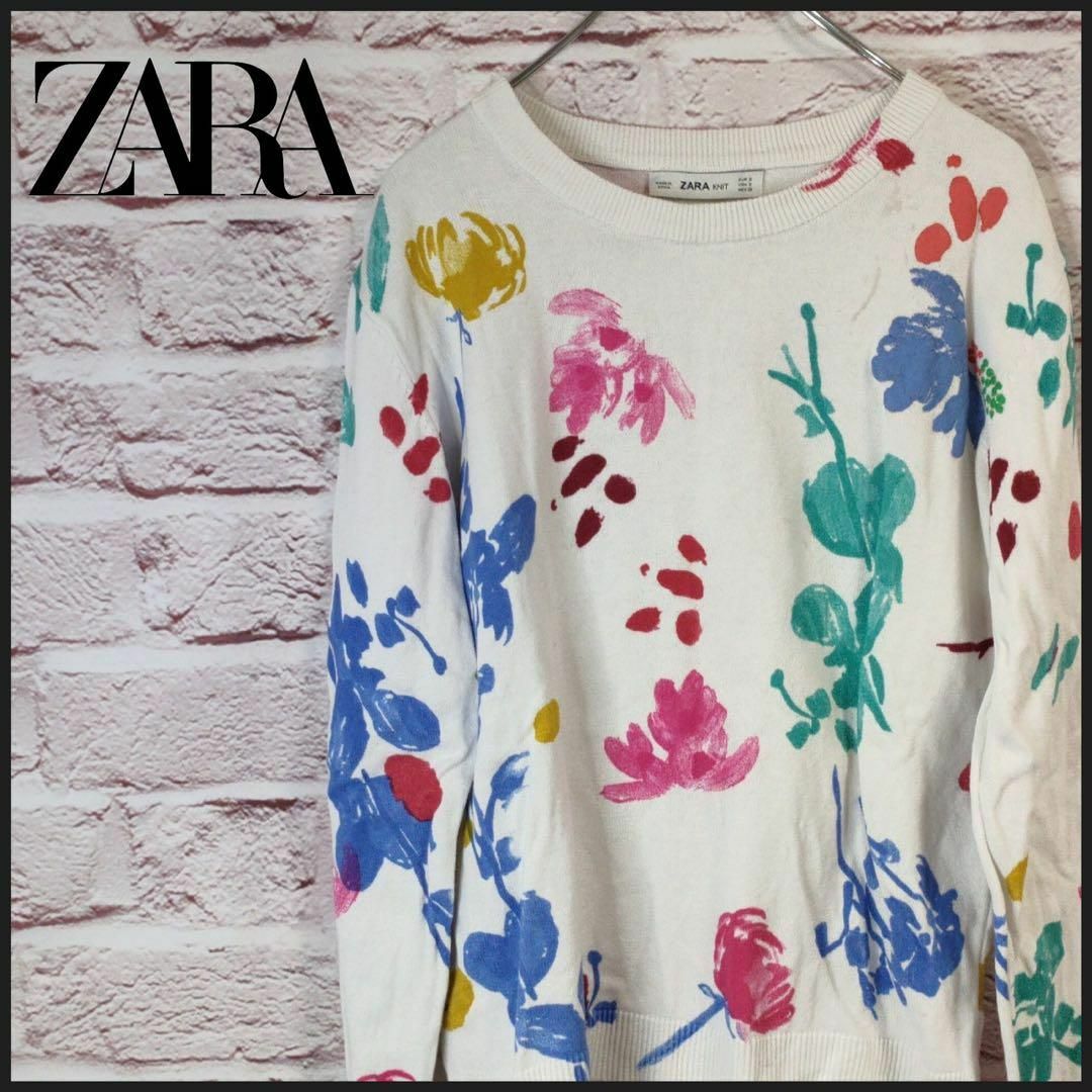 ZARA - ZARA ザラ トレーナー レディース お花の通販 by アキ's shop