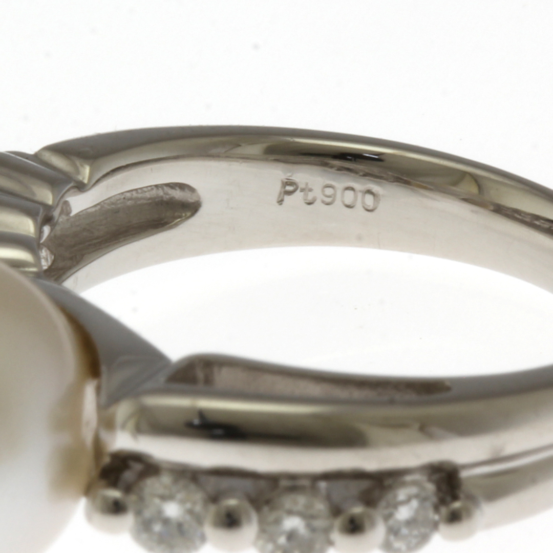リング・指輪 11号 Pt900プラチナ パール ダイヤモンド 0.31ct 6