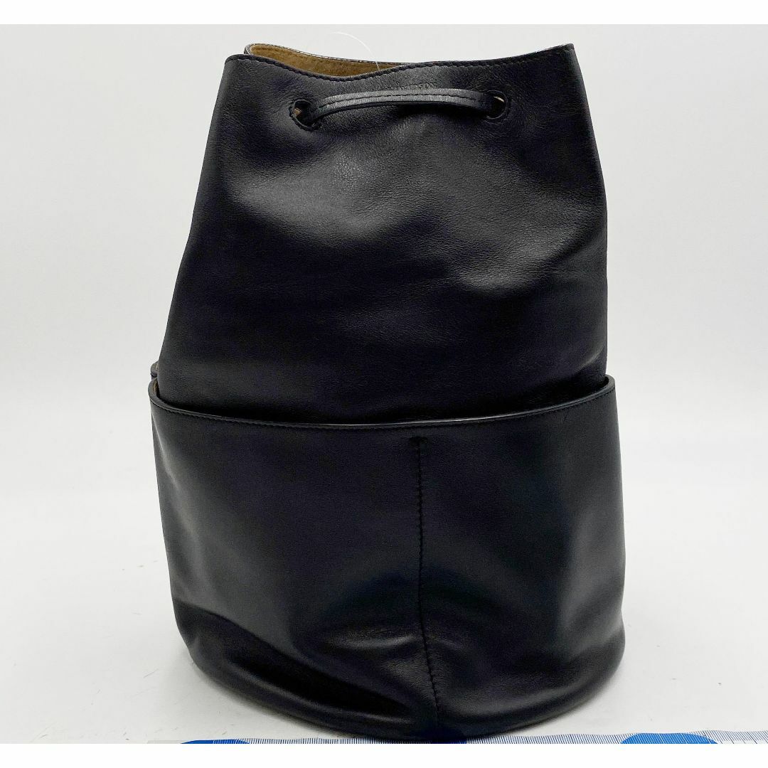 J&M DAVIDSON(ジェイアンドエムデヴィッドソン)のJ&M DAVIDSON レザーハンドバッグ/バケット・巾着・ブラック レディースのバッグ(ハンドバッグ)の商品写真