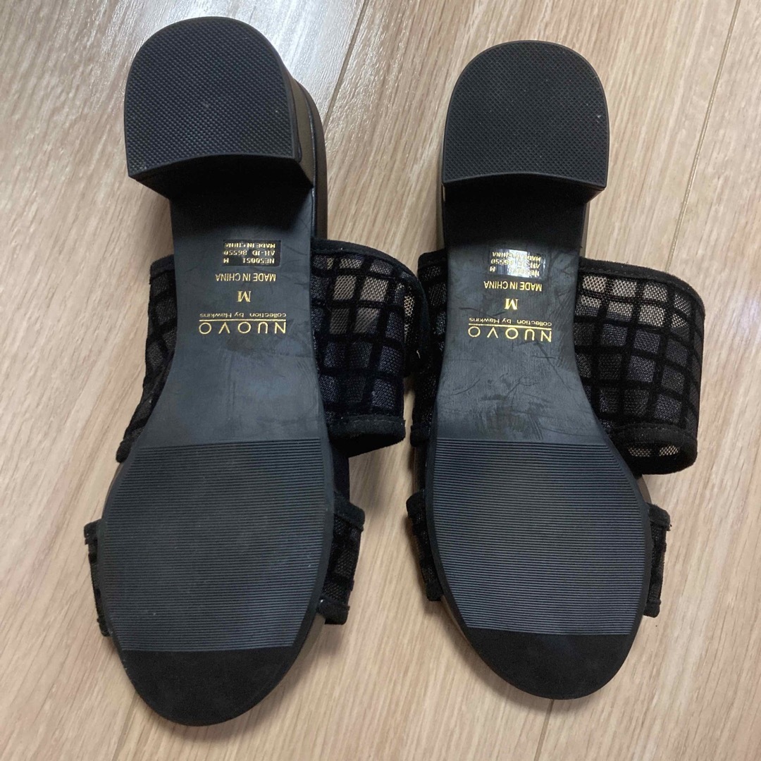 ヒールサンダル　黒　23センチ レディースの靴/シューズ(サンダル)の商品写真
