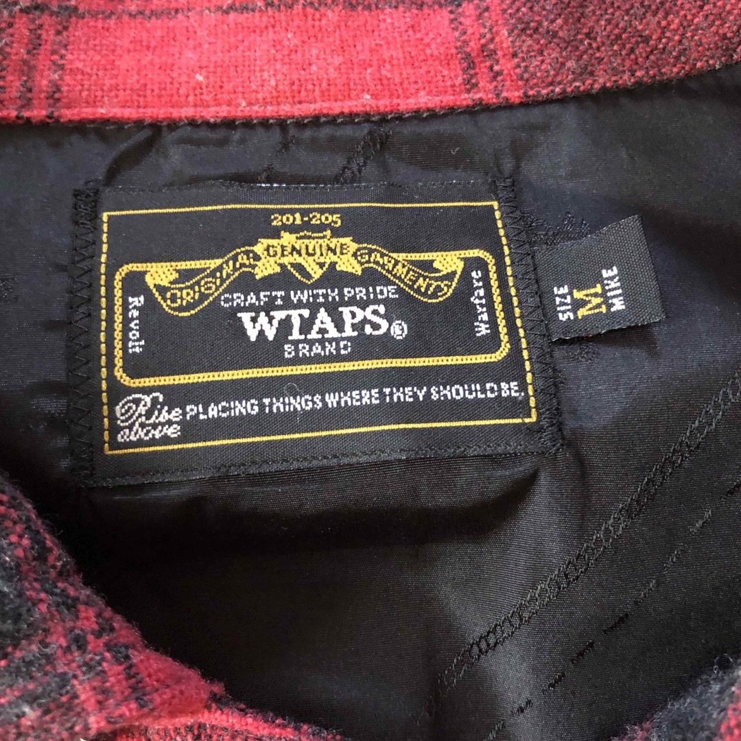 WTAPS チェックシャツ　ウール　レッド