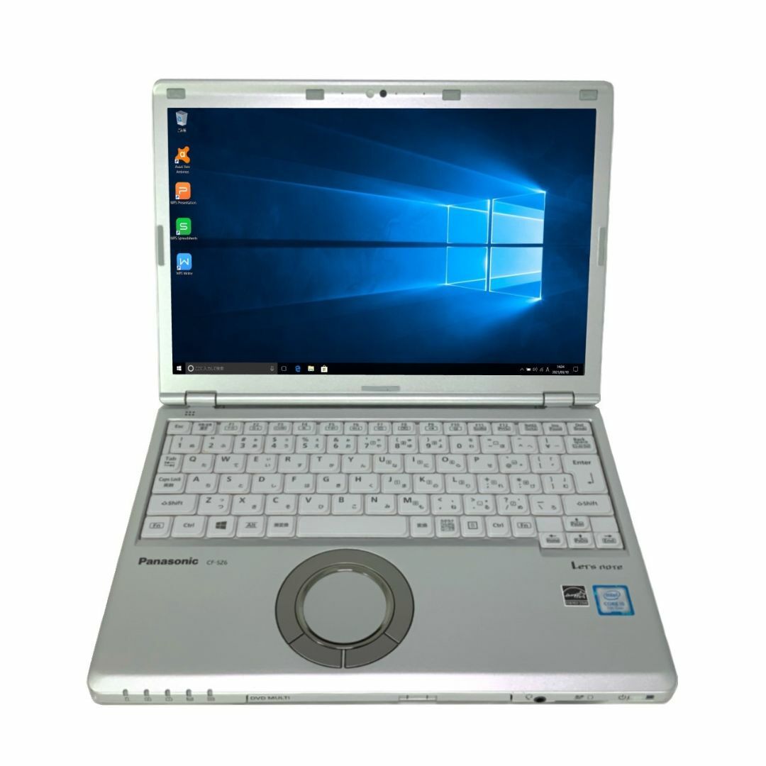 ドライブありパナソニック Panasonic Let's note CF-SZ6 Core i5 4GB SSD240GB スーパーマルチ 無線LAN Windows10 64bitWPSOffice 12.1インチ カメラ パソコン ノートパソコン Notebook