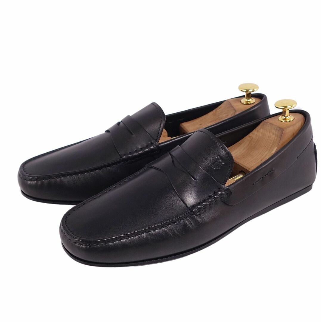 極美品 トッズ TOD'S ローファー コインローファー ドライビングシューズ カーフレザー シューズ メンズ 7.5(26.5cm相当) ブラック