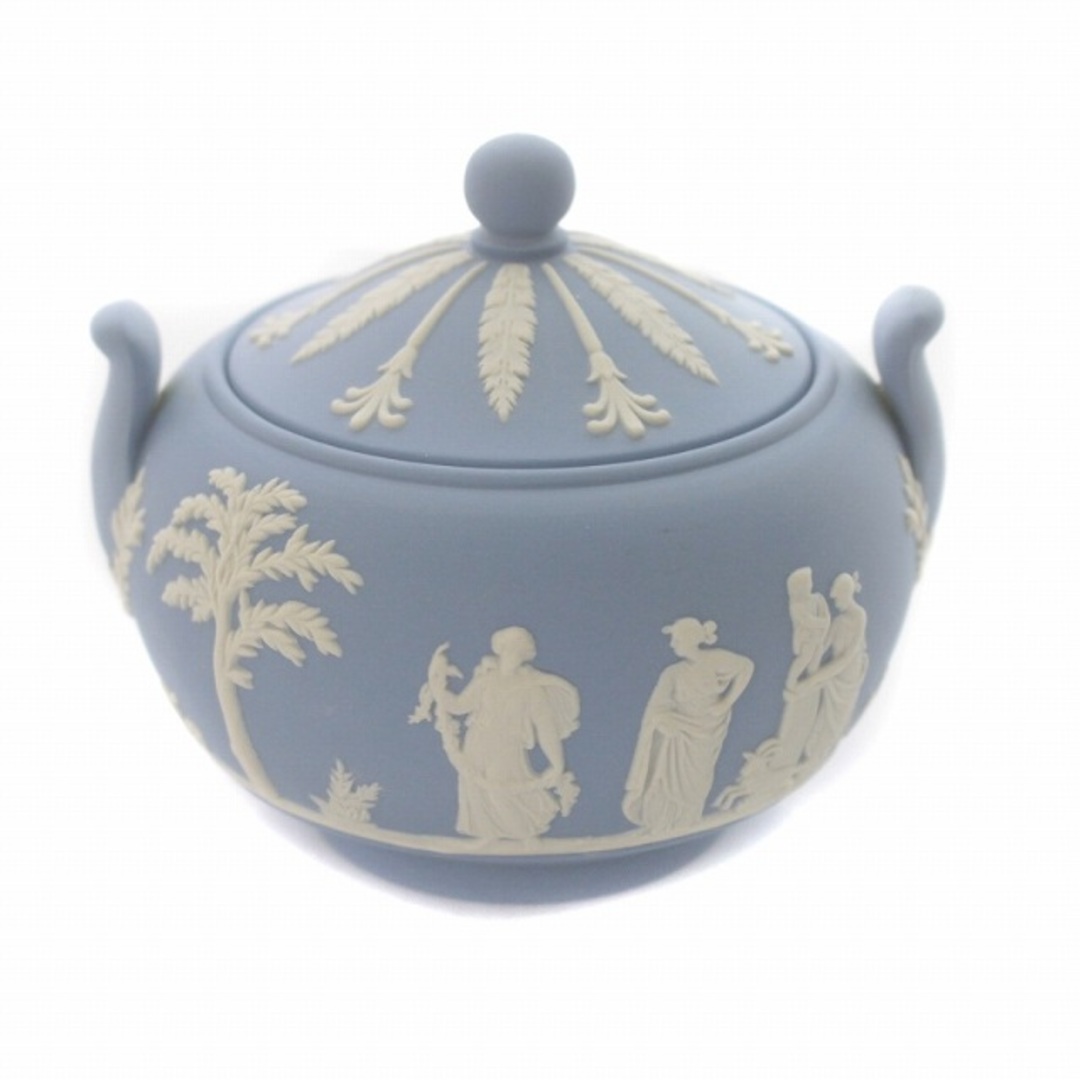 ウェッジウッド WEDGWOOD ジャスパー ペールブルー シュガーポット 青