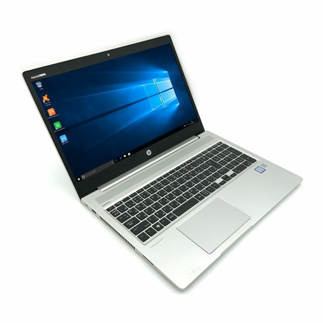 【薄型】【テレワークに最適】 HP ProBook 450 G6 第8世代 Core i5 8265U/1.60GHz 4GB SSD120GB M.2 Windows10 64bit WPSOffice 15.6インチ HD カメラ テンキー 無線LAN ノートパソコン PC